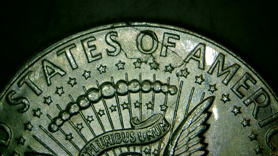1964-Kennedy-Half-Cracked-And-Struck-Through