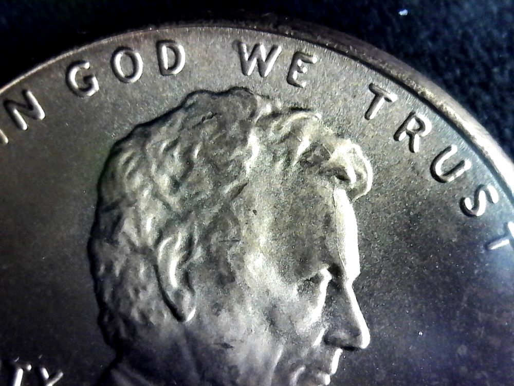2016-Penny:-Interesting-Die-Crack-Around-The-Head-Of-Abe