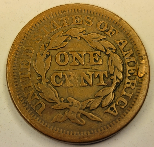 1851-Large-Cent.possible-Cud-Or-Break