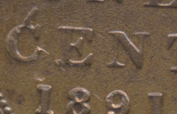 Canada-1891-Variety-Die-Chip-On-C