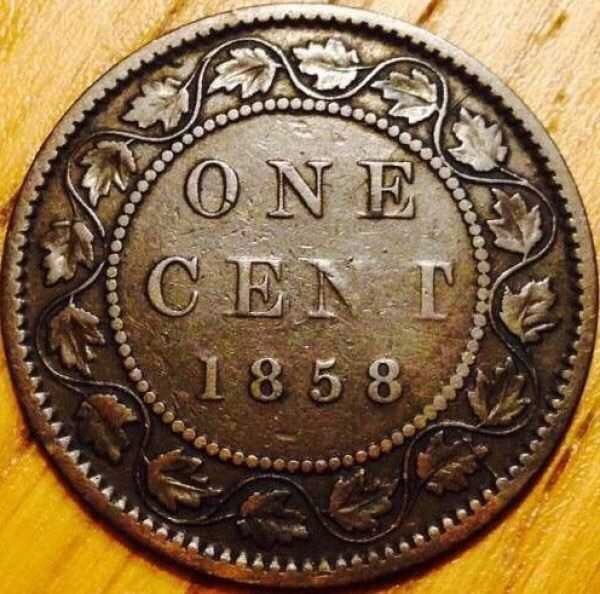 1858--Canada-Large-Cent-And-Its's-Varieties