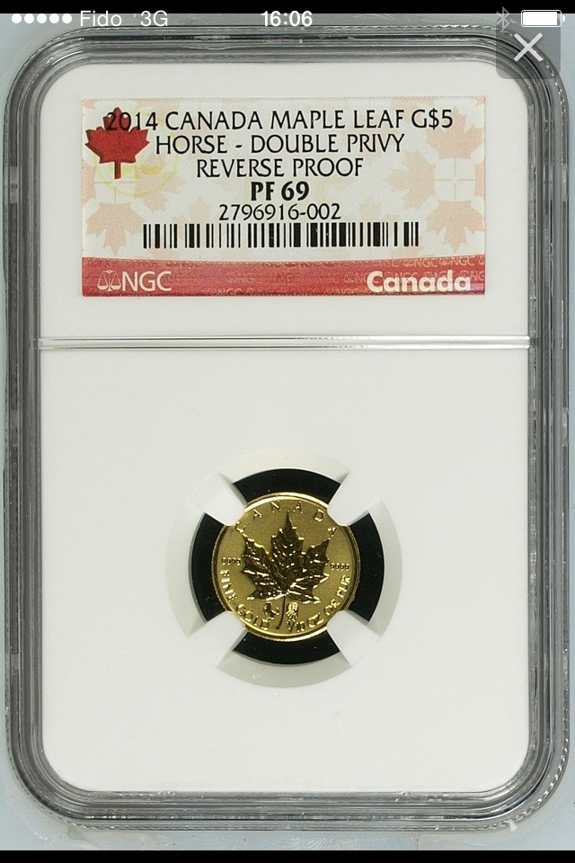 Mintage-=-250-Pcs-Rare-Canadian-Gold-$5-Coin