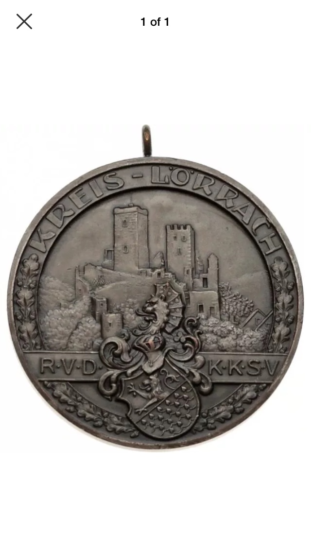 1936-Germany-Silvered-Bronze-�l�rrach-Shooting-Medal�