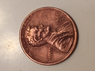 1985-D-Penny-With-An-Extra-Long-One-One-The-Reverse