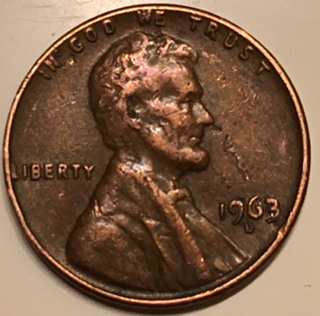 1963-D-Lincoln-Cent.-Delamination-On-Date?