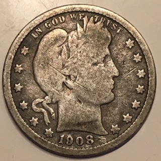 1908-O-Barber-Quarter-Weighs-5.84-Grams.-Wear?