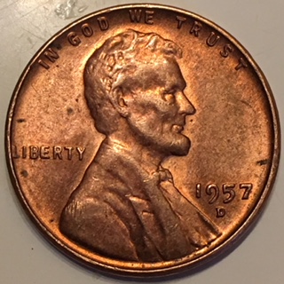 1957-D-LWC.-BIE-Cent-With-Cud-On-Reverse.-Doubling-On-Left-Wheat-Ear?