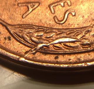 1957-D-LWC.-BIE-Cent-With-Cud-On-Reverse.-Doubling-On-Left-Wheat-Ear?