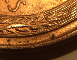 1957-D-LWC.-BIE-Cent-With-Cud-On-Reverse.-Doubling-On-Left-Wheat-Ear?