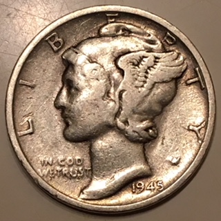 1945-Mercury-Dime-With-An-Inverted-S-Mintmark