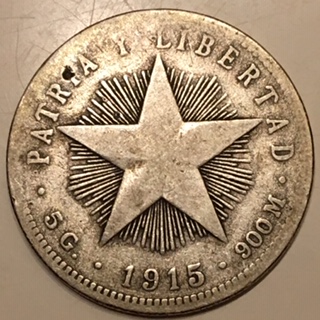 1915-Cuban-Veinte-Centavos-Course-Reeding?