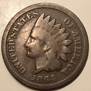 1864-Indian-Head-Cent-It-Looks-Like-An-L-In-The-Ribbon.