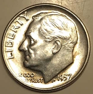 1957-D-Roosevelt-Dime-In-Change.-Full-Bands?
