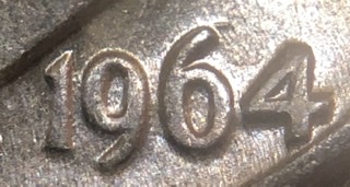 Two-1964-D-Roosevelt-Dimes-That-Are-Mirrored,-Down-To-The-MD-On-The-MM.