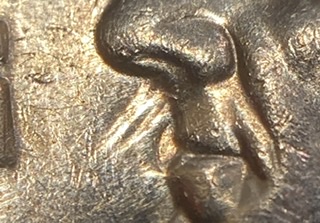 2000-P-Roosevelt-Dime,-Obverse-And-Reverse-Die-Clashes-W/-A-Collar-Clash.