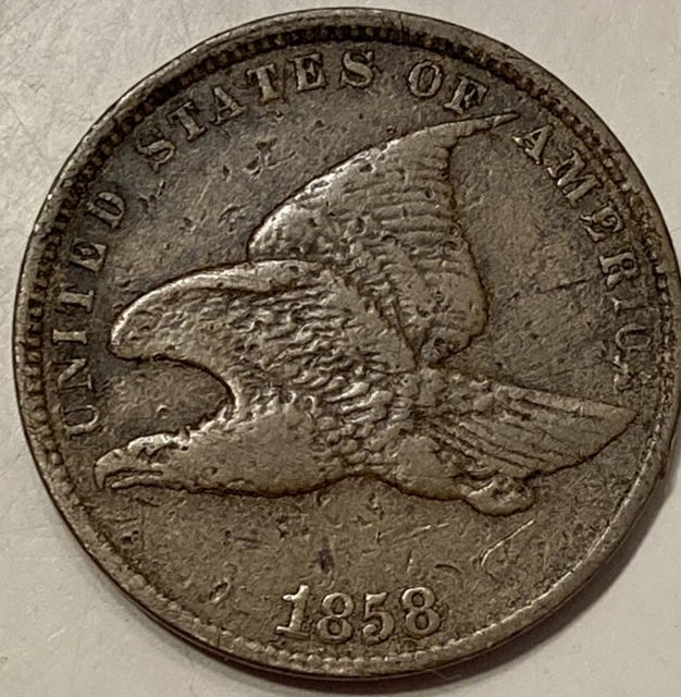 1858-Flying-Eagle-Cent.-Not-An-RPD,-More-In-Line-With-A-Doubled-Die.