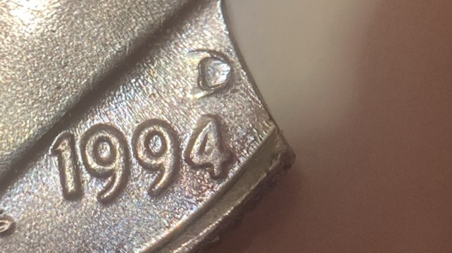 1994-D-Roosevelt-Dime-20%-Clipped-Planchette.