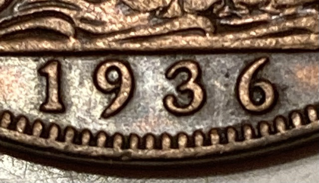 1936-George-V-British-One-Penny,-Doubled-1-On-The-Date?