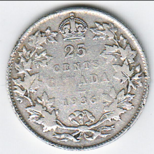 1936-25-Cents-Dot/Bar-Variety