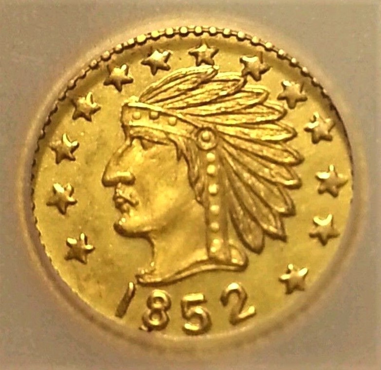 1852-California-Gold-1/4-Indian-Head?
