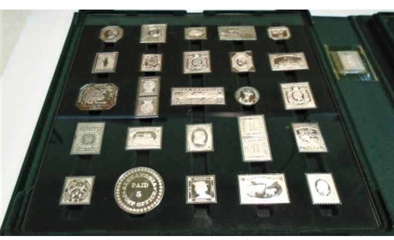 HI-New-Member-From-New-Jersey---50-Piece-Gold-On-Silver-Set-Of-Commemorative-Stamp-Coins-From-1989