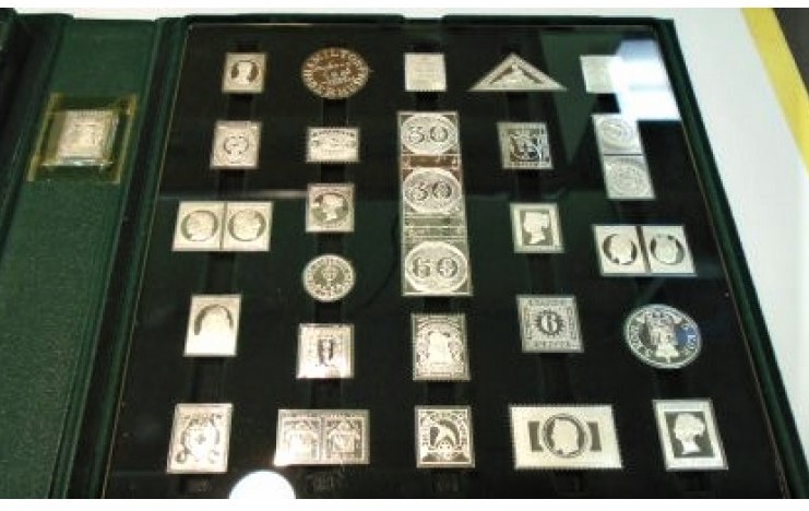 HI-New-Member-From-New-Jersey---50-Piece-Gold-On-Silver-Set-Of-Commemorative-Stamp-Coins-From-1989