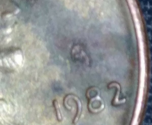 1982-Penny-With-A-9?-Stamped-Ubove-Date