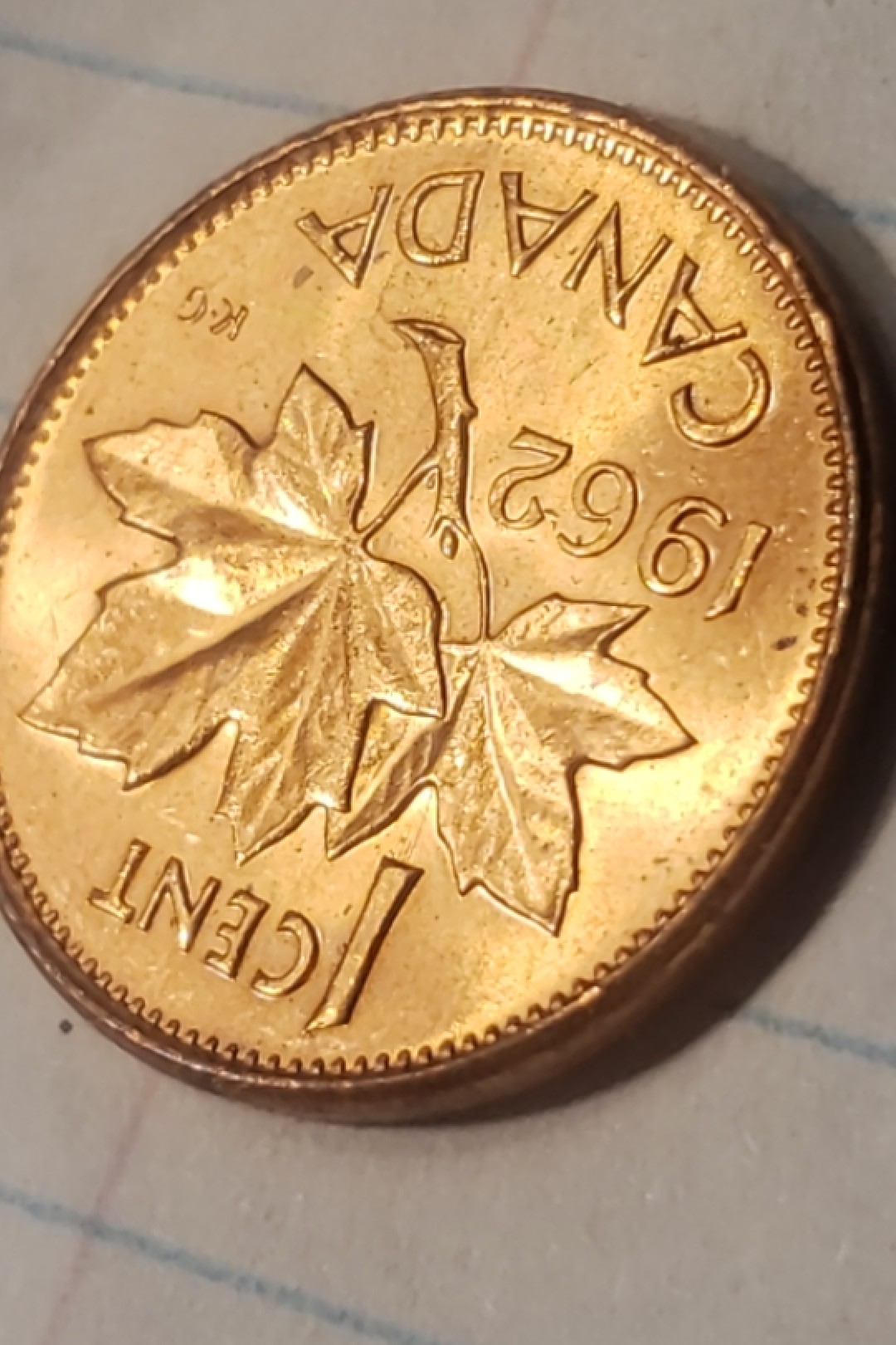 1962-Harp-Penny,-Found-In--Same-Bag-As-1965-I-Just-Posted.