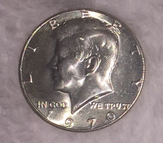 1970-D-40%-Silver-Kennedy-Half-Dollar-Found-Coin-Roll-Hunting