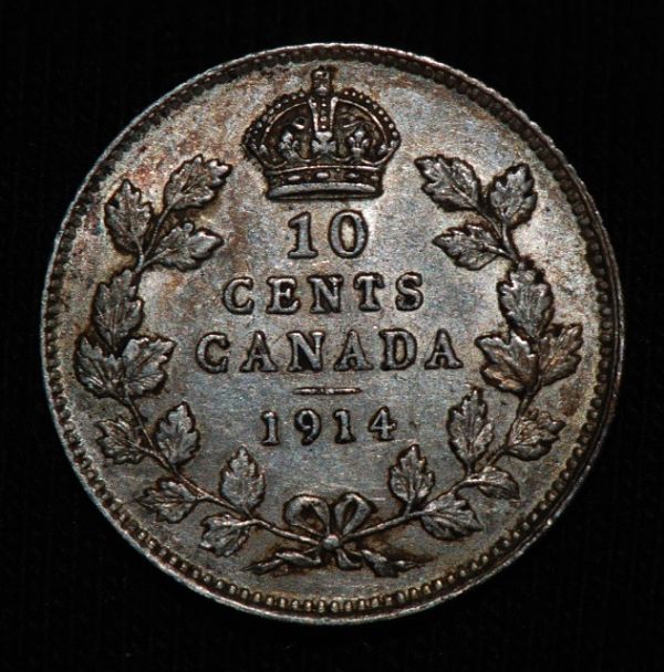 10-Cent-1914.-Too-Toned-For-Grading?