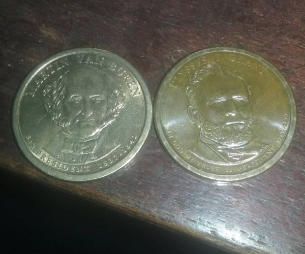 Discolored-Ulysses-Grant-Dollar-Coins
