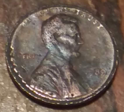 1989-Lincoln-Penny-With-Outer-Rim-Missing-On-Both-Sides