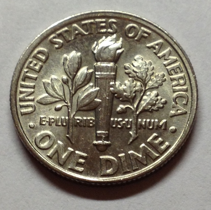 Two-Roosevelt-Dimes-With-Cracks/Chips