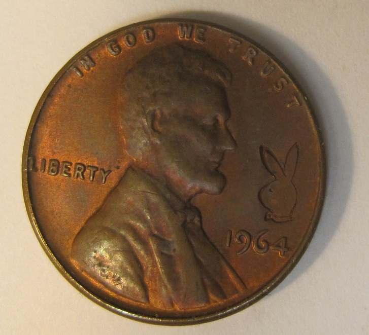 1964-Lincoln-Head-Playboy-Bunny-Penny?