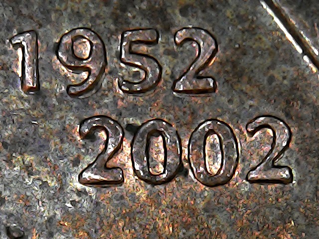 Magnetic-1952-2002-P-Canadian-1-Cent-Date-Doubling