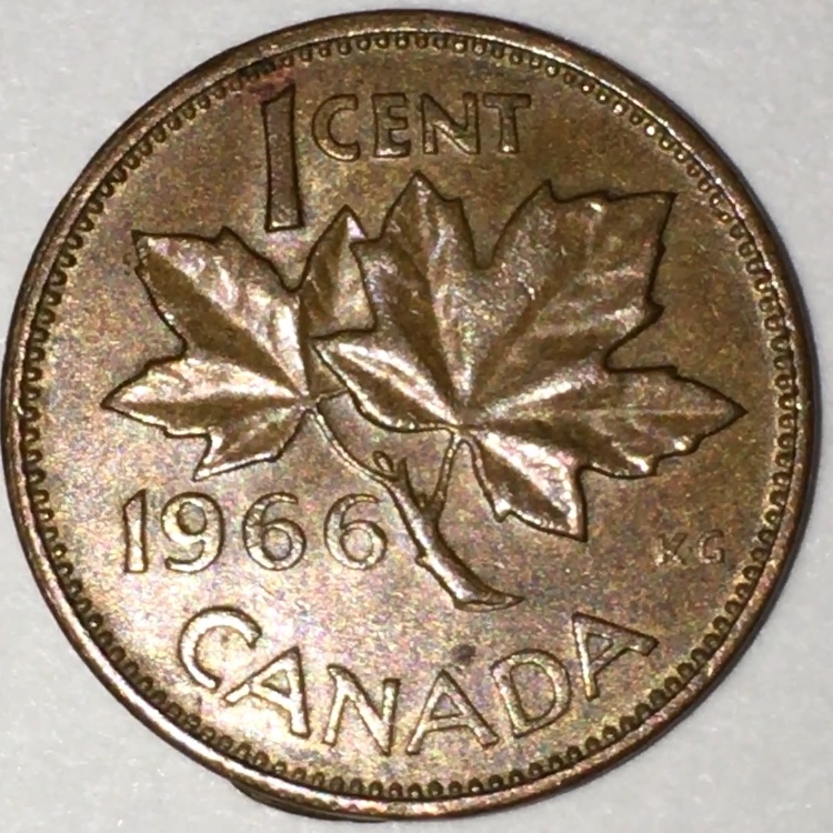1966-Canadian-Penny-Minor-Rim-Clip-Or-PMD?