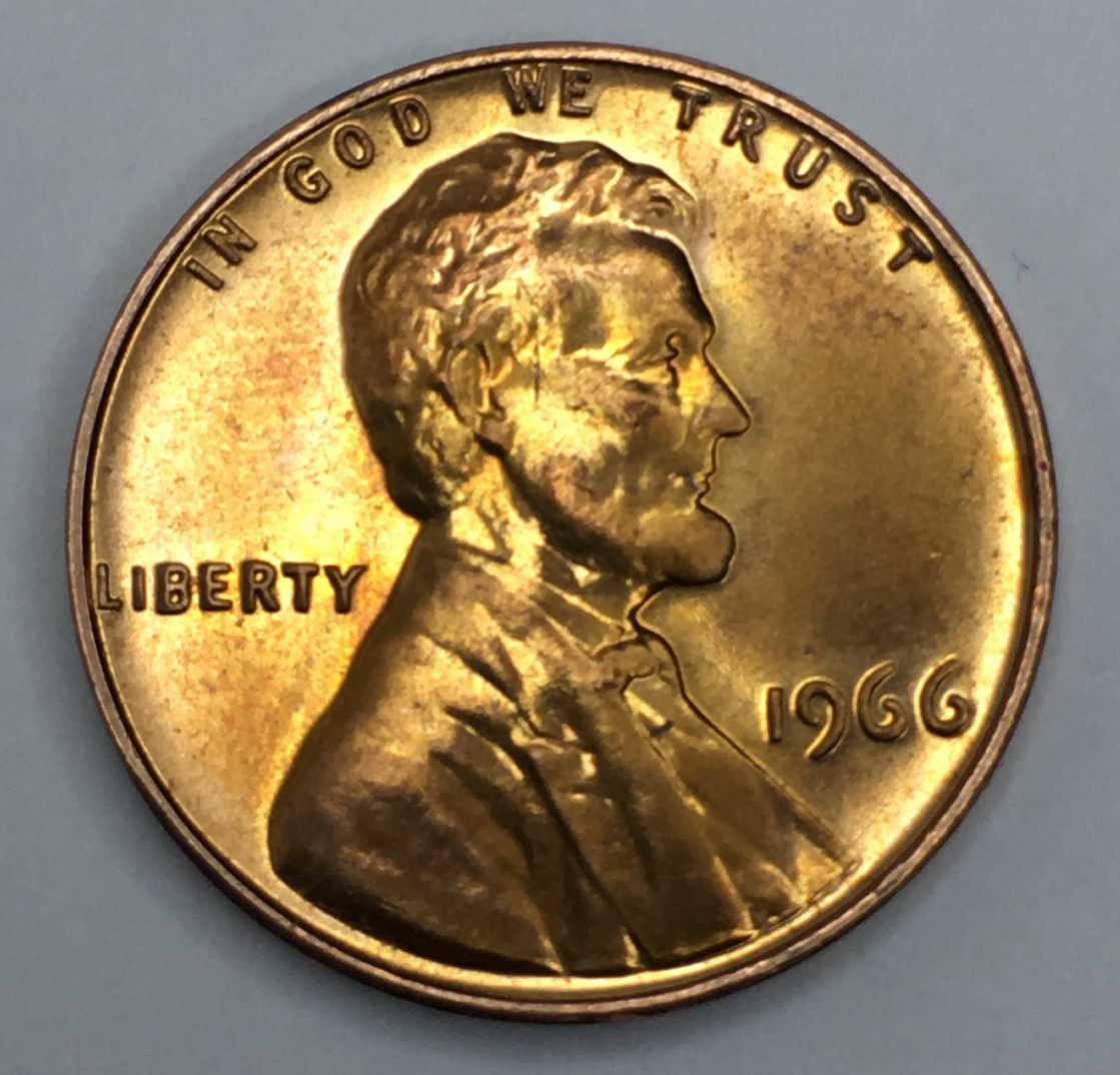 1966-Lincoln-Cent-Planchet-Flaws/Cracks-And-FS