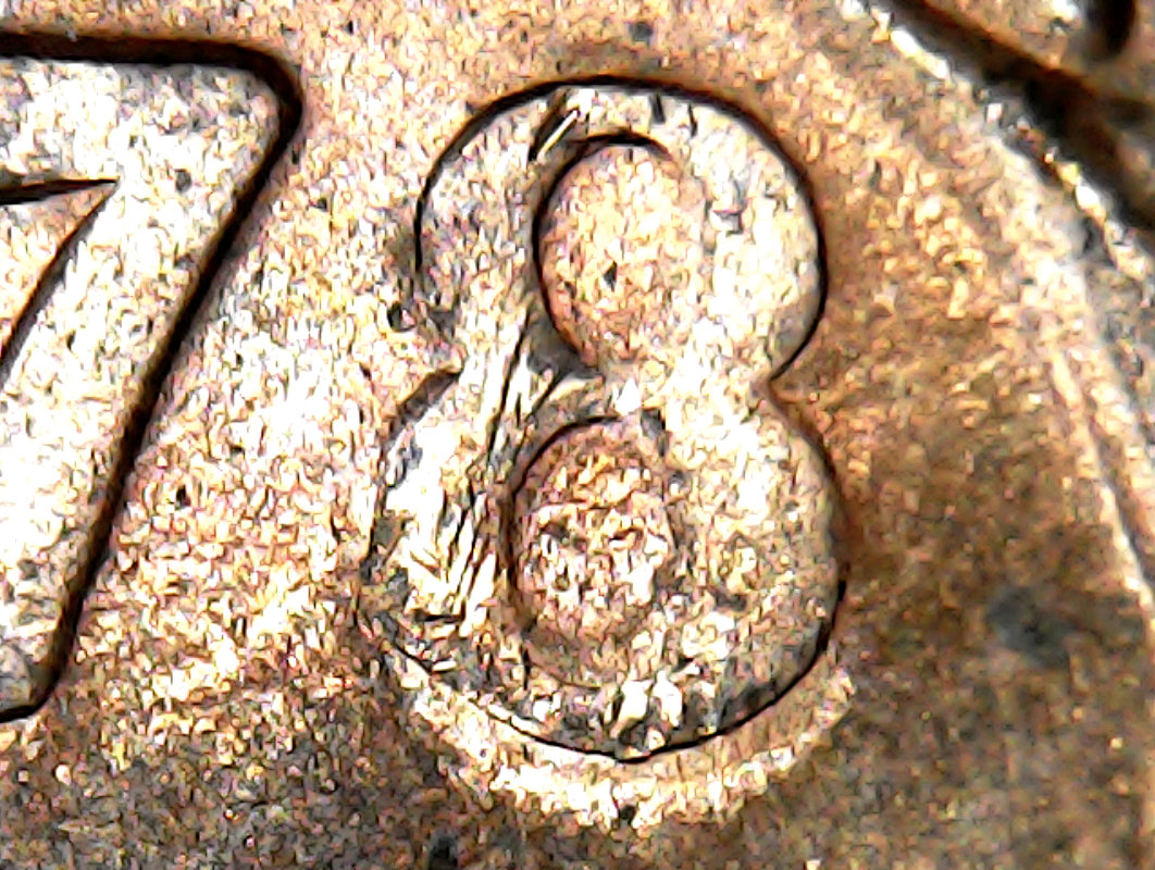 1978-1-Cent-With-Weird-Looking-8,-Raised/Doubled?