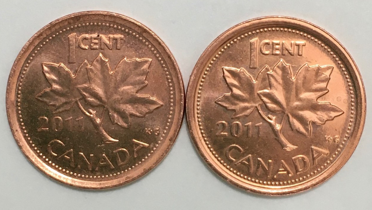 2011-Non-Mag-1-Cent-With-Inverted-Rim,-OBV-And-Rev,-What-Caused-This?