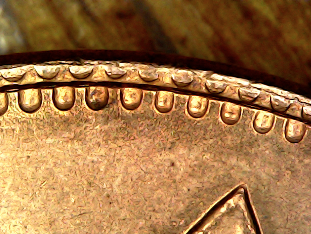 1980---1-Cent-Die-Clash-With-Extra-Set-Of-Denticles-On-Reverse