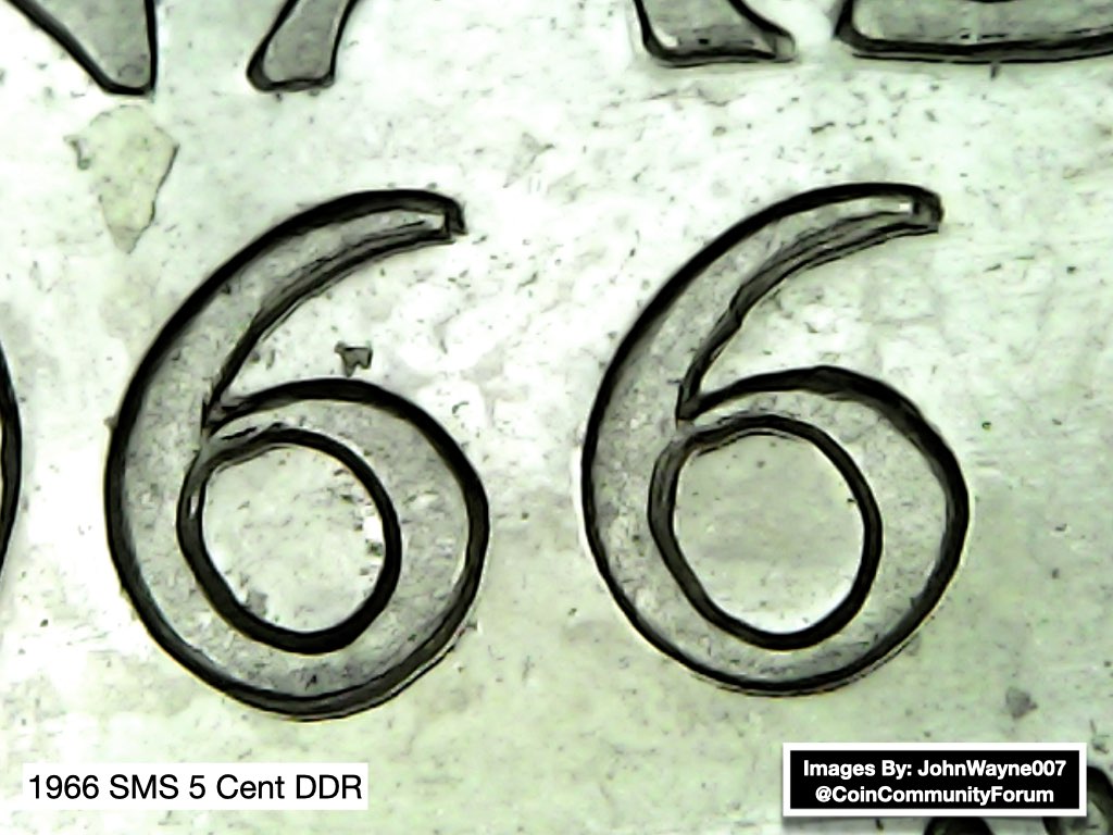 1966-SMS-5-Cent-DDR-And-1966-Circulated-5-Cent-DDR-With-