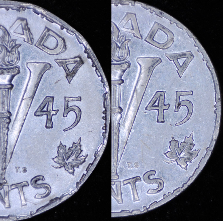 1945-5-Cent-Nickel,-Normal-To-Be-Missing-Rim-Details?