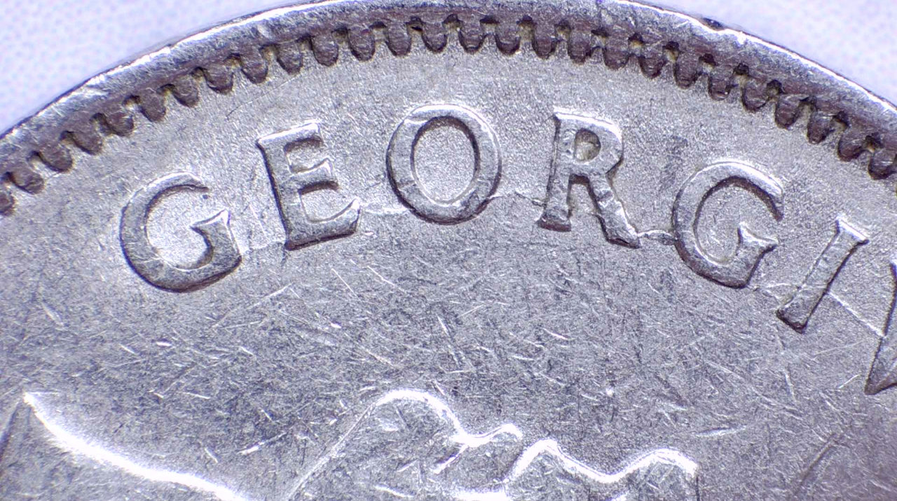 1942-5-Cent-Nickel,-Continuous-Die-Crack-Around-The-Obverse