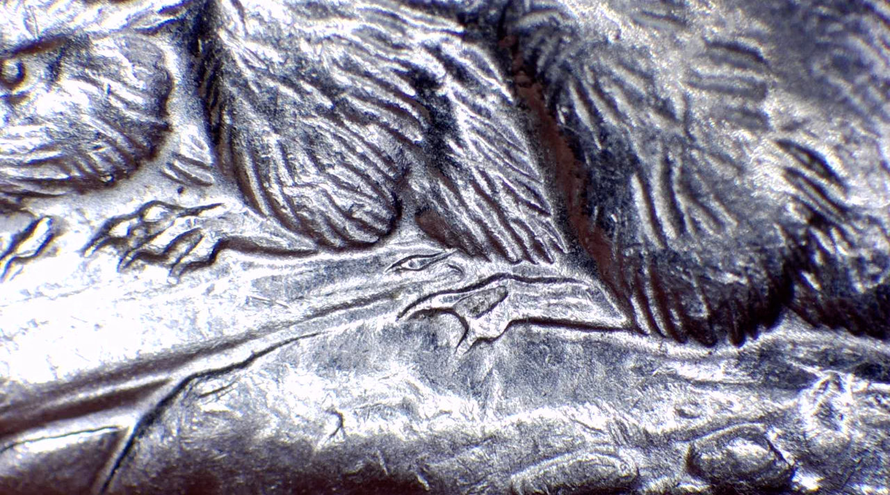 1966-5-Cent-Nickel-DDR,-Full-Extra-Claw-+-Eyes