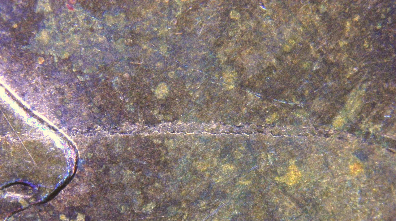 1971-Small-Cent,-Multiple-Obverse-Strike-Through-Errors