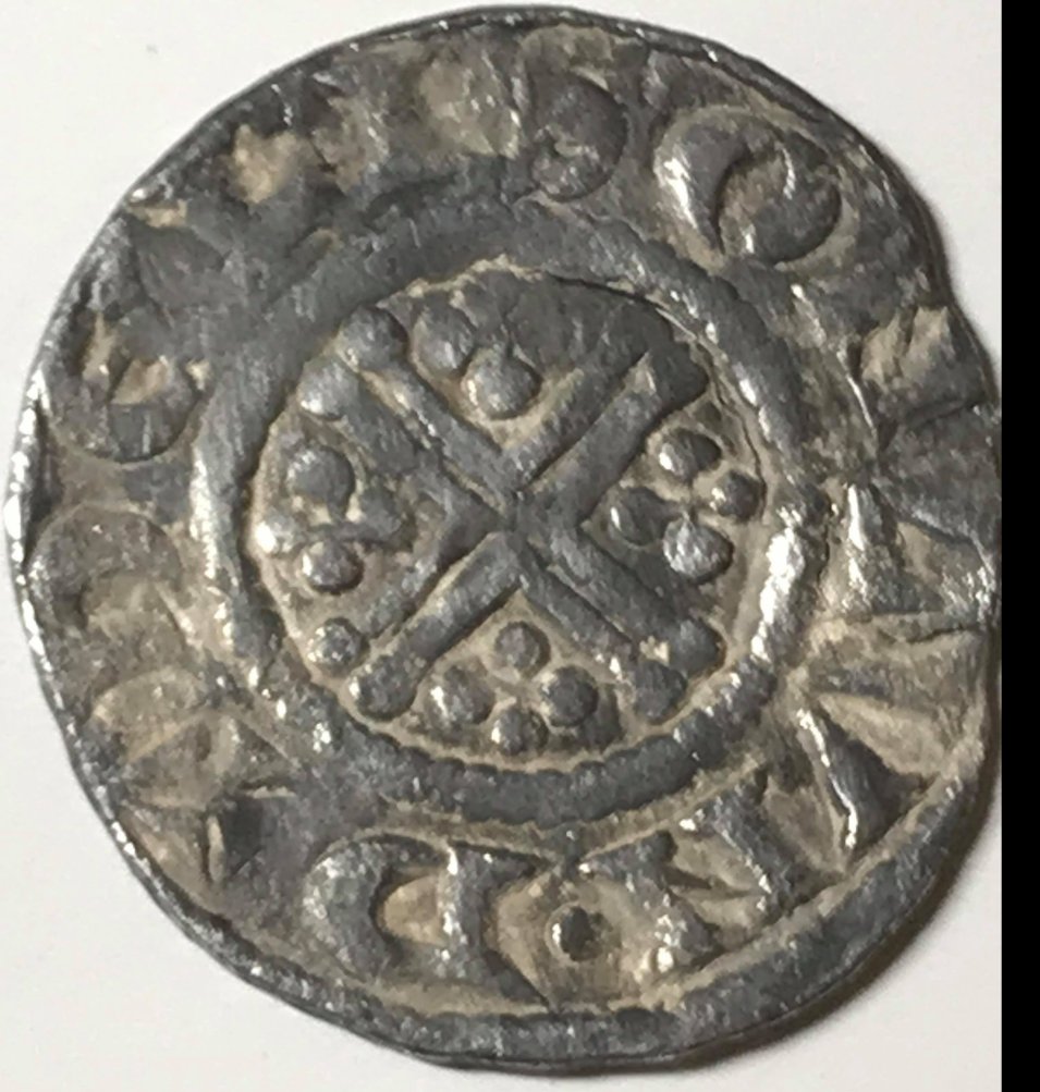 Richard-I-Hammered-Penny,-With-A-Crack
