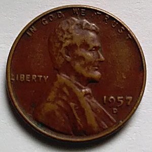 1957-D-Lincoln-Cent-Color,-Condition,-Value?