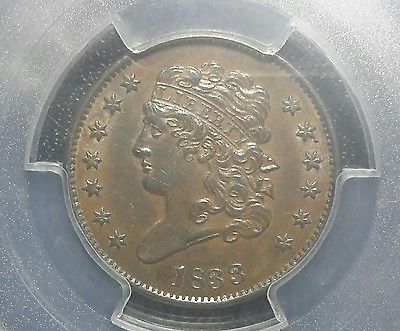 1833-Classic-Head-Half-Cent-1/2-C-PCGS