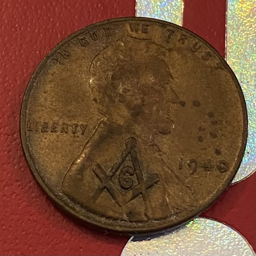 1969-Pipe-And-Cigar-Stamped-Coin-And-1940-Mason