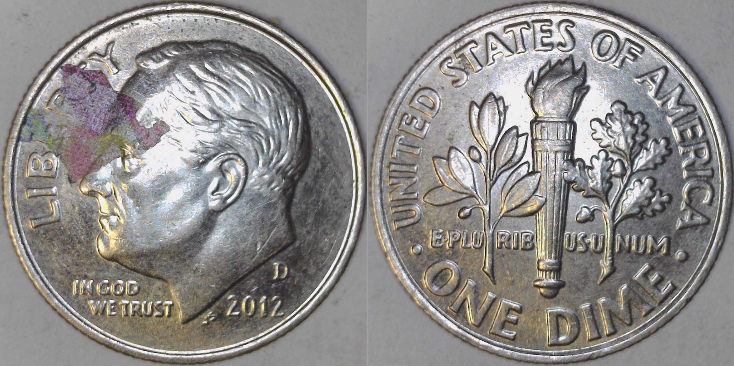 Roosevelt-Dime-2012-D-Lamination-Peeled